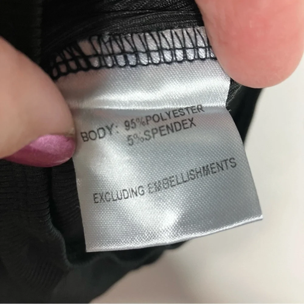 Princess Polly black‎ ribbed bodysuit size 2